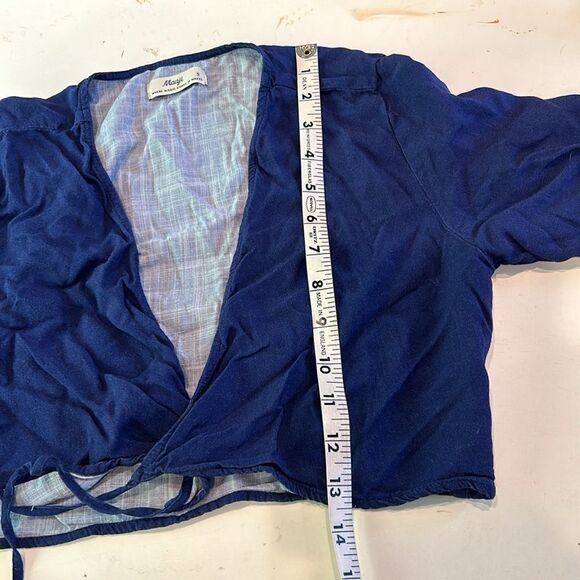 Maaji Peony Karisa Crop Top cropped rap shirt with angel sleeves size small - Picture 8 of 9